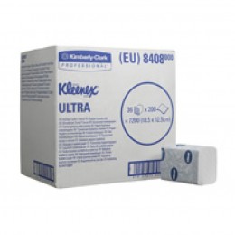 Сложенная туалетная бумага 2 слоя Kimberly-Clark 8408 KLEENEX Ultra